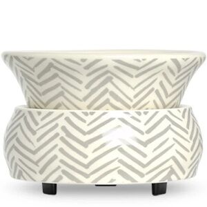 Pink Zebra Gray and White Simmering Pot - Wax Warmer